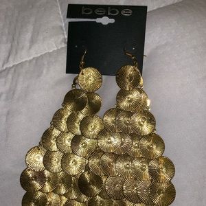 bebe Jewelry - Gold Bebe Statement Earrings bebe Jewelry - Gold Bebe Statement Earrings